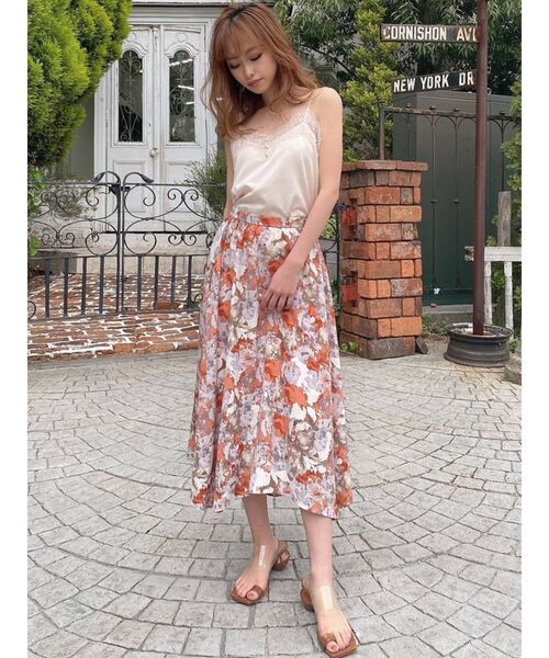 RESEXXY（リゼクシー）の「フレアミディスカート（スカート・レディース・ホワイト/ピンク/オレンジ・FREE）」の11枚目の写真