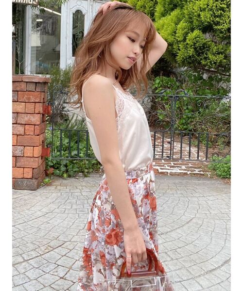 RESEXXY（リゼクシー）の「フレアミディスカート（スカート・レディース・ホワイト/ピンク/オレンジ・FREE）」の6枚目の写真