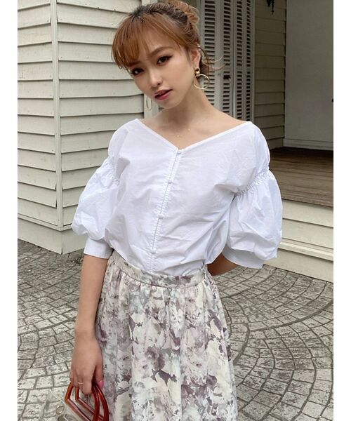 RESEXXY（リゼクシー）の「フレアミディスカート（スカート・レディース・ホワイト/ピンク/オレンジ・FREE）」の12枚目の写真