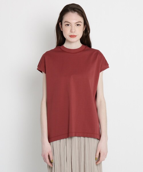 THE SHOP TK （ザ ショップ ティーケー ）の「◆【VERY6月号掲載】【洗濯100回試験クリア】ラウンドヘムモックネックカットソー（Tシャツ/カットソー・レディース・チャコールグレー/ベージュ/オフホワイト/オレンジ・12/14/13/11）」の11枚目の写真