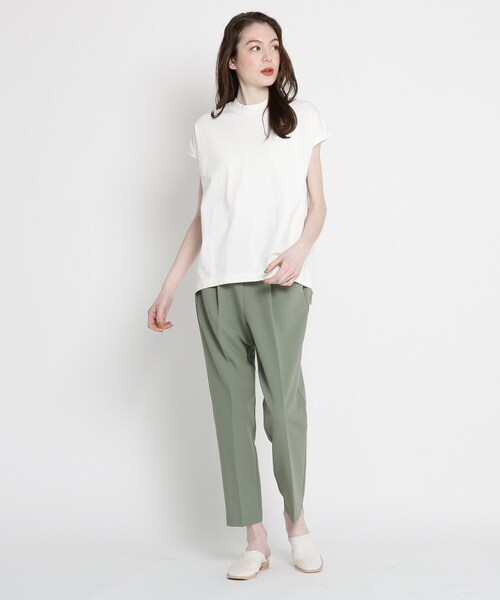 THE SHOP TK （ザ ショップ ティーケー ）の「◆【VERY6月号掲載】【洗濯100回試験クリア】ラウンドヘムモックネックカットソー（Tシャツ/カットソー・レディース・チャコールグレー/ベージュ/オフホワイト/オレンジ・12/14/13/11）」の16枚目の写真