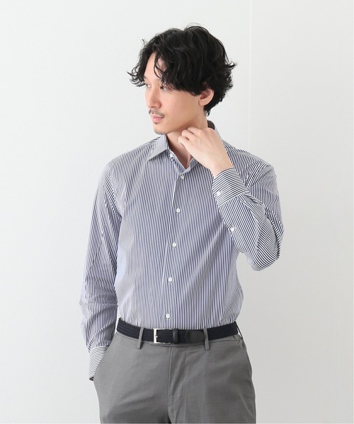 EDIFICE（エディフィス）の「セミワイド ドビーストライプ シャツ（ビジネスシャツ・メンズ・ダークブルー・40/38/39/41/37）」の2枚目の写真