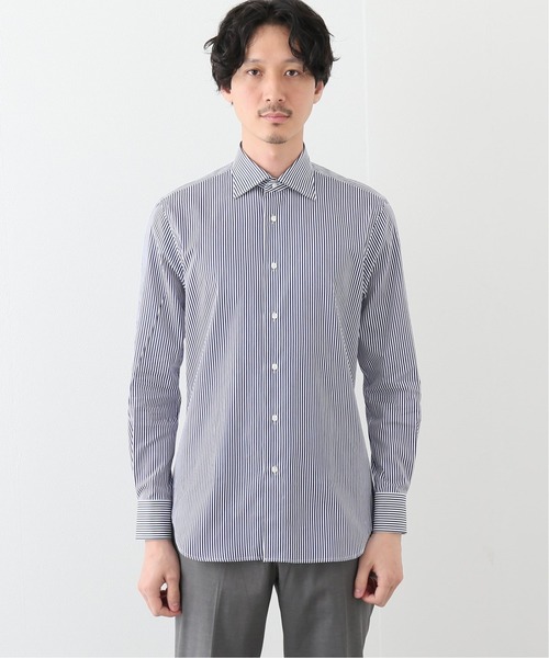 EDIFICE（エディフィス）の「セミワイド ドビーストライプ シャツ（ビジネスシャツ・メンズ・ダークブルー・40/38/39/41/37）」の3枚目の写真