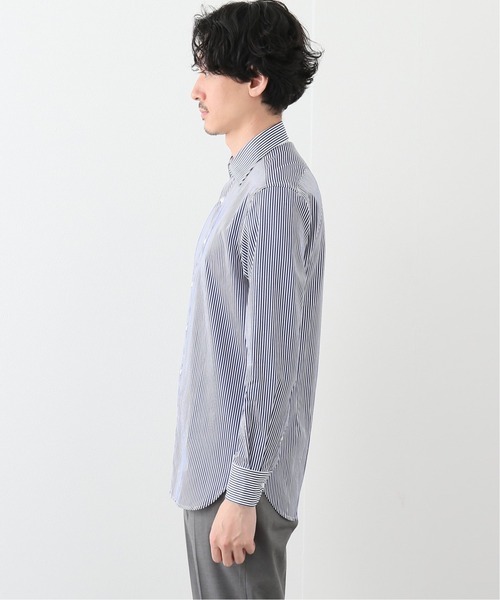 EDIFICE（エディフィス）の「セミワイド ドビーストライプ シャツ（ビジネスシャツ・メンズ・ダークブルー・40/38/39/41/37）」の4枚目の写真