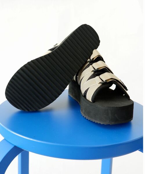 MANASTASH(マナスタッシュ)の「MANASTASH/マナスタッシュ WS CLIFTY PLATFORM SANDAL プラットフォームサンダル(サンダル・レディース・ブラック/ベージュ/マルチ・38/36/37)」の11枚目の写真