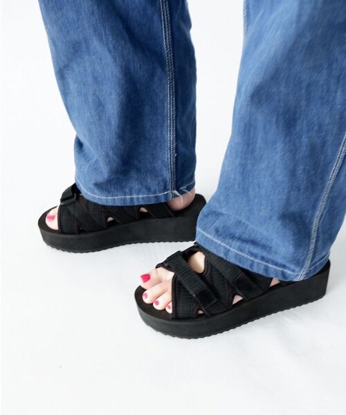 MANASTASH(マナスタッシュ)の「MANASTASH/マナスタッシュ WS CLIFTY PLATFORM SANDAL プラットフォームサンダル(サンダル・レディース・ブラック/ベージュ/マルチ・38/36/37)」の13枚目の写真