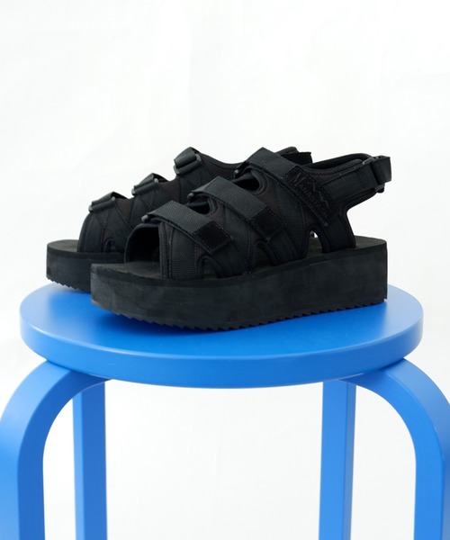 MANASTASH(マナスタッシュ)の「MANASTASH/マナスタッシュ WS CLIFTY PLATFORM SANDAL プラットフォームサンダル(サンダル・レディース・ブラック/ベージュ/マルチ・38/36/37)」の2枚目の写真