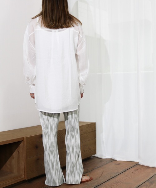 Per sist ence(パーシエンス)の「Per sist ence/パーシエンス 楊柳プリントプリーツフレアパンツ(その他パンツ・レディース・ベージュ/グレー/カーキ・FREE)」の14枚目の写真