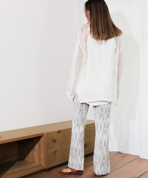 Per sist ence(パーシエンス)の「Per sist ence/パーシエンス 楊柳プリントプリーツフレアパンツ(その他パンツ・レディース・ベージュ/グレー/カーキ・FREE)」の19枚目の写真