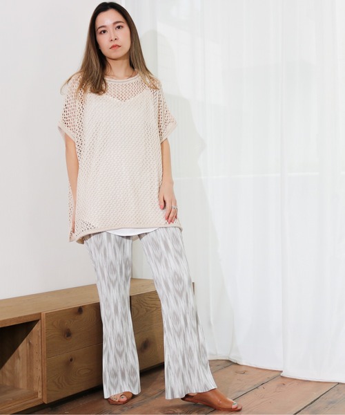 Per sist ence(パーシエンス)の「Per sist ence/パーシエンス 楊柳プリントプリーツフレアパンツ(その他パンツ・レディース・ベージュ/グレー/カーキ・FREE)」の21枚目の写真