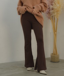 VRIA CHARME | リブフレアパンツ(その他パンツ)