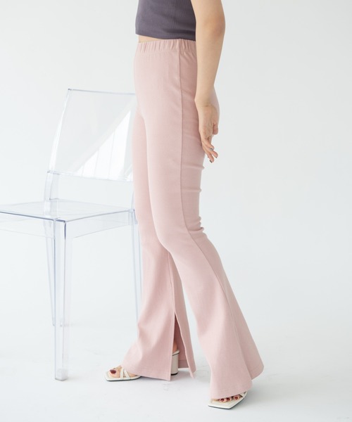 VRIA CHARME（バリアシャルム）の「リブフレアパンツ（その他パンツ・レディース・モカ/ブラック/ブラウン/ピンク・MEDIUM/SMALL）」の15枚目の写真