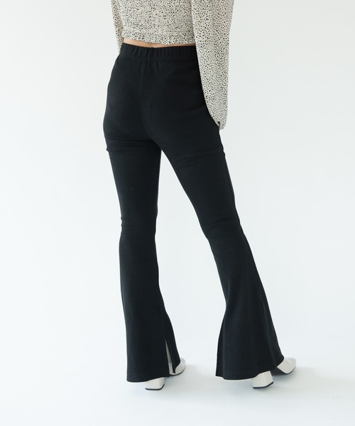 VRIA CHARME（バリアシャルム）の「リブフレアパンツ（その他パンツ・レディース・モカ/ブラック/ブラウン/ピンク・MEDIUM/SMALL）」の7枚目の写真