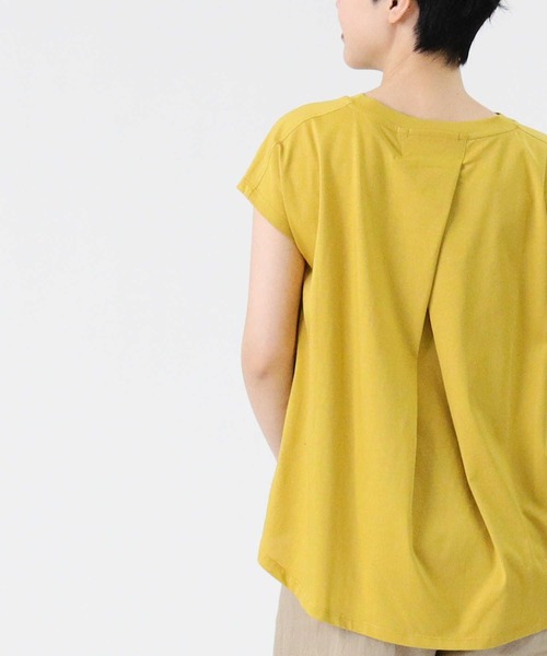 HONEYSUCKLE ROSE（ハニーサックルローズ）の「【HONEYSUCKLE ROSE】フレンチスリーブＴシャツ（Tシャツ/カットソー・レディース・イエロー/ライトグレー/ブラック/ブルー/フューシャピンク/オフホワイト・L/M）」の5枚目の写真