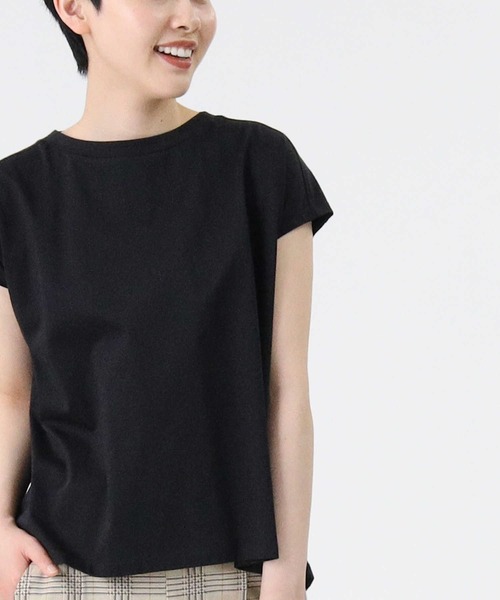 HONEYSUCKLE ROSE（ハニーサックルローズ）の「【HONEYSUCKLE ROSE】フレンチスリーブＴシャツ（Tシャツ/カットソー・レディース・イエロー/ライトグレー/ブラック/ブルー/フューシャピンク/オフホワイト・L/M）」の3枚目の写真