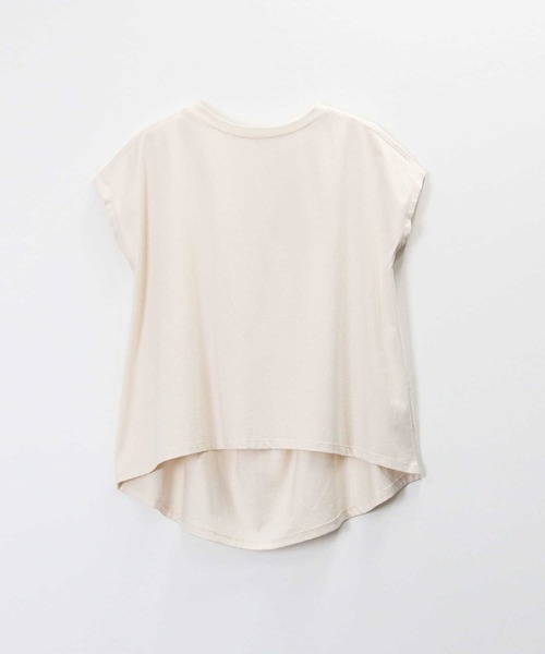 HONEYSUCKLE ROSE（ハニーサックルローズ）の「【HONEYSUCKLE ROSE】フレンチスリーブＴシャツ（Tシャツ/カットソー・レディース・イエロー/ライトグレー/ブラック/ブルー/フューシャピンク/オフホワイト・L/M）」の9枚目の写真