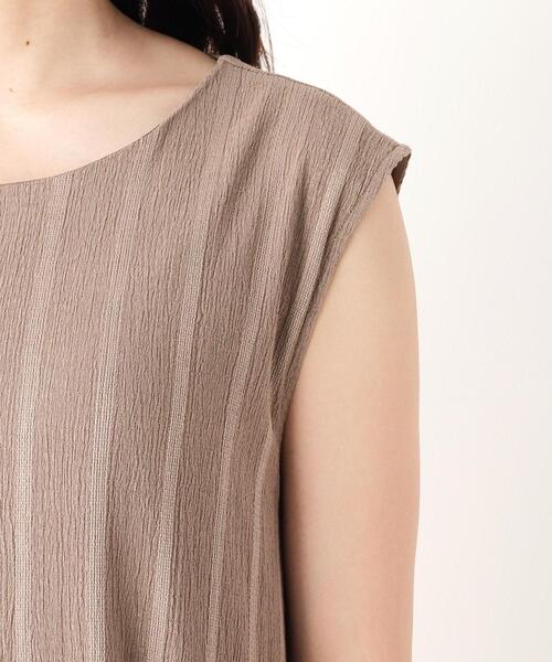 pink adobe（ピンクアドベ）の「◆【M-LL】楊柳ストライプノースリーブワンピース（ワンピース・レディース・ブラック/カーキ/オレンジ/ライトベージュ・40/38/42）」の11枚目の写真