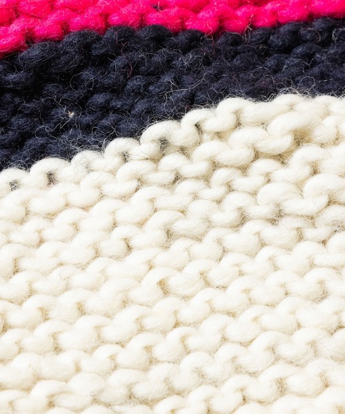 BAL（バル）の「【2021秋冬】HAND KNIT BALACLAVA（ニットキャップ/ビーニー・レディース・ブラック/マルチ・FREE）」の9枚目の写真