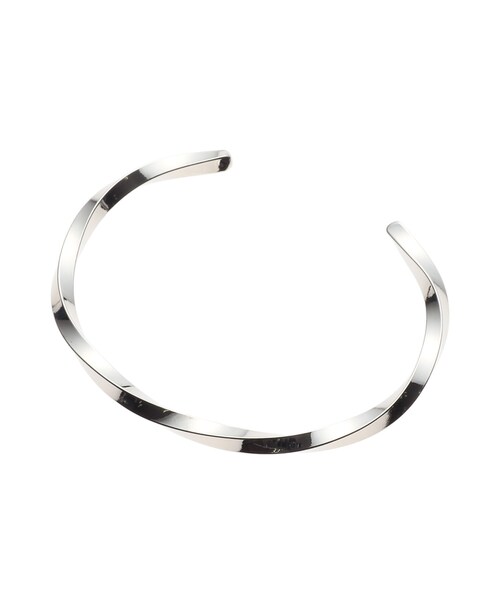 BASECONTROL（ベースコントロール）の「◆ツイストデザインバングル（ブレスレット・レディース・ブラック/シルバー・99）」の3枚目の写真