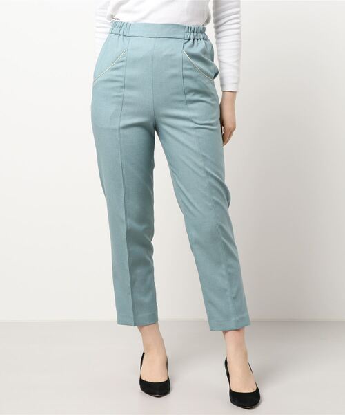 Doux archives（ドゥアルシーヴ）の「パイピングセンターストレッチパンツ（スラックス・レディース・ブルー/グレイッシュベージュ/レッド系その他・MEDIUM/SMALL）」の11枚目の写真