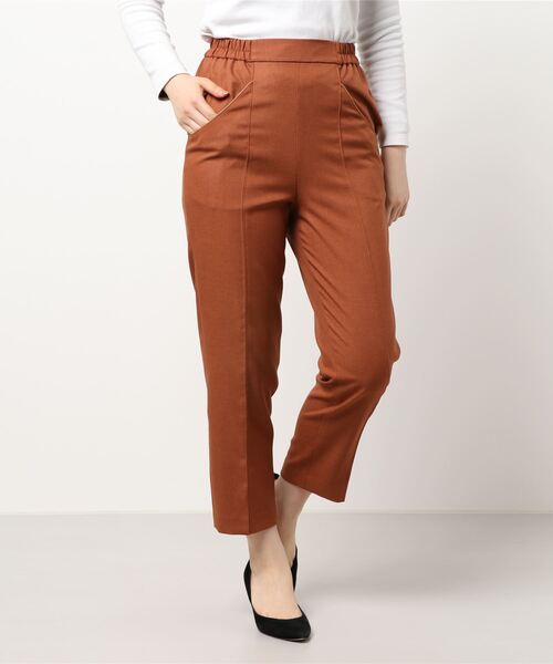 Doux archives（ドゥアルシーヴ）の「パイピングセンターストレッチパンツ（スラックス・レディース・ブルー/グレイッシュベージュ/レッド系その他・MEDIUM/SMALL）」の12枚目の写真