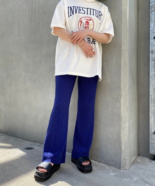 PBLIM(ページボーイリム)の「【PAGEBOYLIM】ヨウリュウフレアパンツ(その他パンツ・レディース・ブラック/ブルー/オレンジ/マスタード/グリーン・FREE)」の6枚目の写真