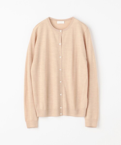 TOMORROWLAND （トゥモローランド）の「スーパーファインウール クルーネックカーディガン（カーディガン/ボレロ・レディース・チャコールグレー/ネイビー/カーキ/ピンク/イエロー/ライトベージュ・S/M）」の3枚目の写真