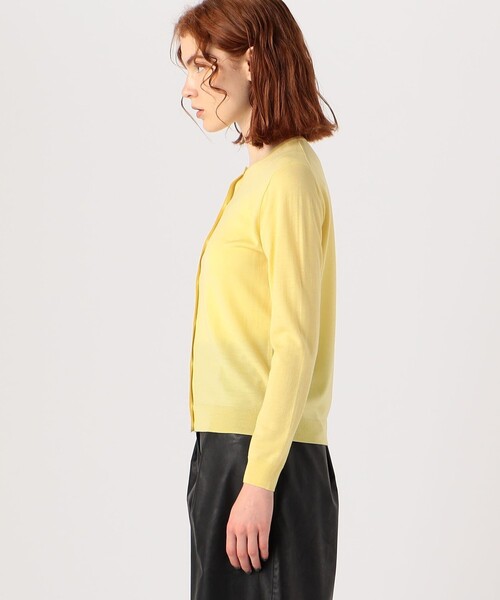 TOMORROWLAND （トゥモローランド）の「スーパーファインウール クルーネックカーディガン（カーディガン/ボレロ・レディース・チャコールグレー/ネイビー/カーキ/ピンク/イエロー/ライトベージュ・S/M）」の11枚目の写真