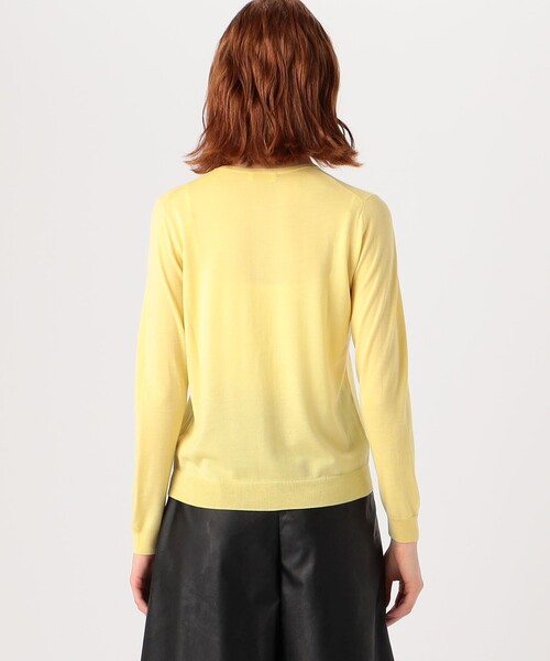 TOMORROWLAND （トゥモローランド）の「スーパーファインウール クルーネックカーディガン（カーディガン/ボレロ・レディース・チャコールグレー/ネイビー/カーキ/ピンク/イエロー/ライトベージュ・S/M）」の12枚目の写真