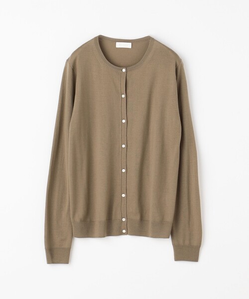 TOMORROWLAND （トゥモローランド）の「スーパーファインウール クルーネックカーディガン（カーディガン/ボレロ・レディース・チャコールグレー/ネイビー/カーキ/ピンク/イエロー/ライトベージュ・S/M）」の18枚目の写真