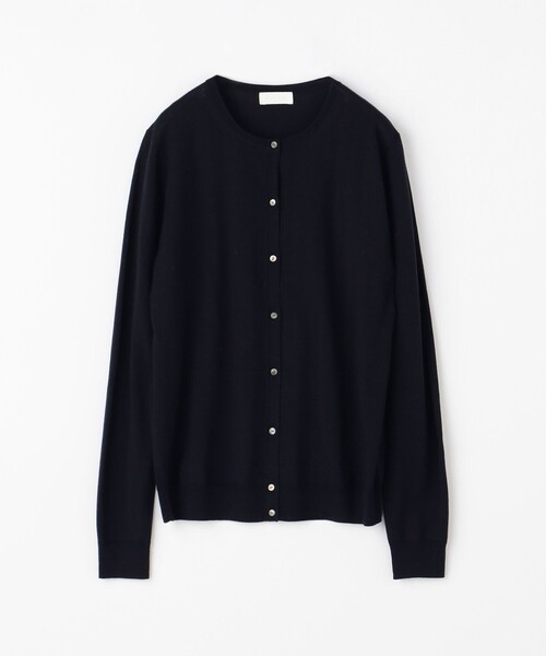 TOMORROWLAND （トゥモローランド）の「スーパーファインウール クルーネックカーディガン（カーディガン/ボレロ・レディース・チャコールグレー/ネイビー/カーキ/ピンク/イエロー/ライトベージュ・S/M）」の19枚目の写真