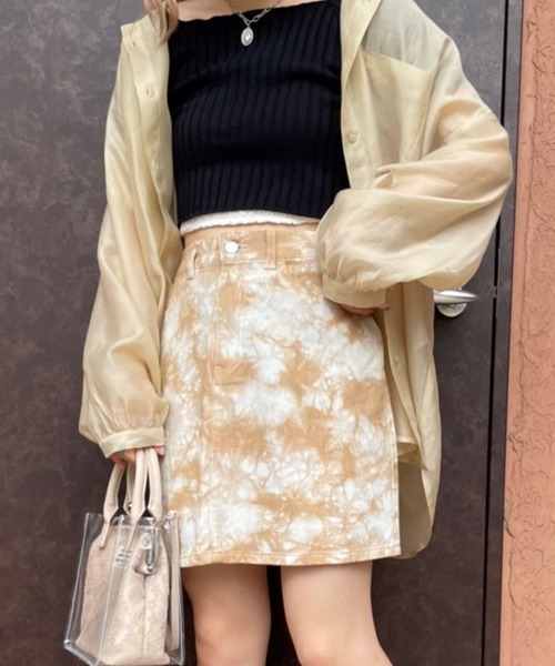 WEGO（ウィゴー）の「WEGO/タイダイミニスカート（スカート・レディース・ベージュ系その他/ブルー系その他・SMALL/MEDIUM）」の9枚目の写真