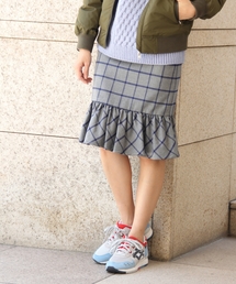 UNITED ARROWS | ＜blanc basque（ブランバスク）＞ ウィンドウペン スソギャザー スカート ◆(スカート)