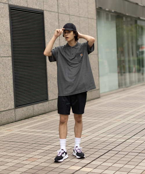 Carhartt（カーハート）の「【Carhartt / カーハート】 ロゴ ポケット ポロシャツ（ポロシャツ・メンズ・チャコールグレー/ブラック/ネイビー/グレー/カーキ・S/M/XL/L）」の8枚目の写真