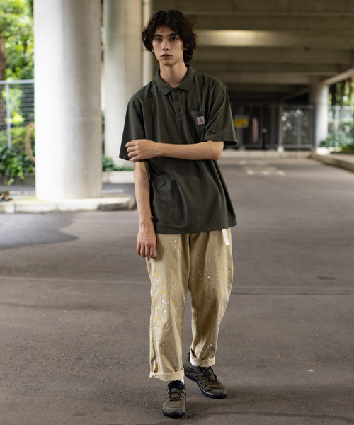 Carhartt（カーハート）の「【Carhartt / カーハート】 ロゴ ポケット ポロシャツ（ポロシャツ・メンズ・チャコールグレー/ブラック/ネイビー/グレー/カーキ・S/M/XL/L）」の9枚目の写真