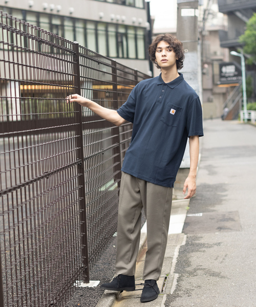 Carhartt（カーハート）の「【Carhartt / カーハート】 ロゴ ポケット ポロシャツ（ポロシャツ・メンズ・チャコールグレー/ブラック/ネイビー/グレー/カーキ・S/M/XL/L）」の10枚目の写真