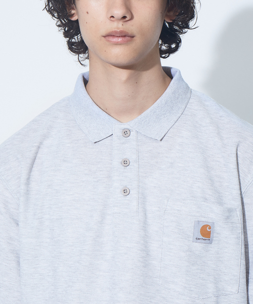 Carhartt（カーハート）の「【Carhartt / カーハート】 ロゴ ポケット ポロシャツ（ポロシャツ・メンズ・チャコールグレー/ブラック/ネイビー/グレー/カーキ・S/M/XL/L）」の19枚目の写真