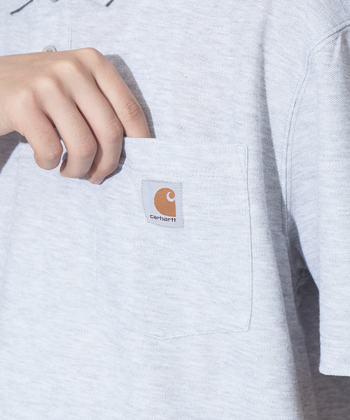 Carhartt（カーハート）の「【Carhartt / カーハート】 ロゴ ポケット ポロシャツ（ポロシャツ・メンズ・チャコールグレー/ブラック/ネイビー/グレー/カーキ・S/M/XL/L）」の21枚目の写真