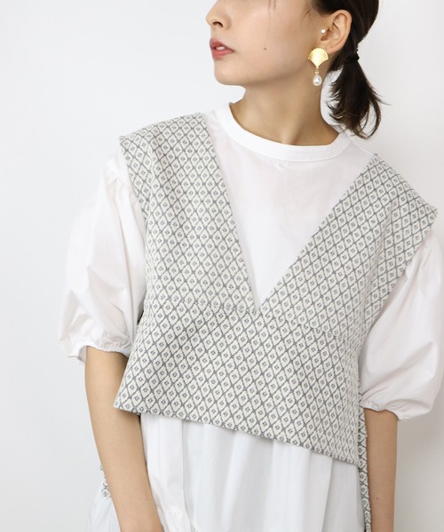 BKhome（ビーケーホーム）の「WEB限定 ビスチェ×ティアードブラウス（シャツ/ブラウス・レディース・オフホワイト/パープル・FREE）」の8枚目の写真