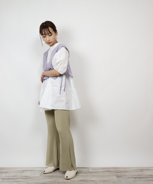 BKhome（ビーケーホーム）の「WEB限定 ビスチェ×ティアードブラウス（シャツ/ブラウス・レディース・オフホワイト/パープル・FREE）」の15枚目の写真