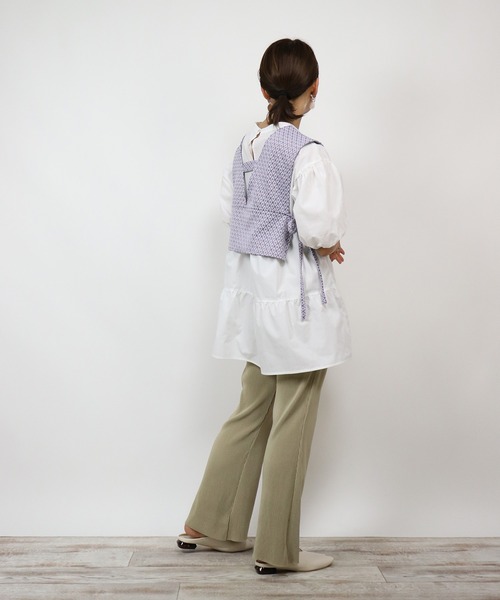 BKhome（ビーケーホーム）の「WEB限定 ビスチェ×ティアードブラウス（シャツ/ブラウス・レディース・オフホワイト/パープル・FREE）」の16枚目の写真