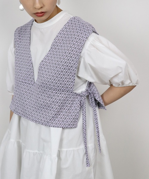 BKhome（ビーケーホーム）の「WEB限定 ビスチェ×ティアードブラウス（シャツ/ブラウス・レディース・オフホワイト/パープル・FREE）」の19枚目の写真