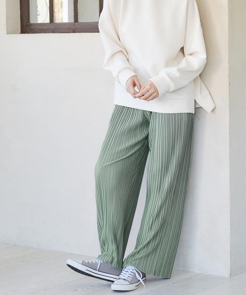 Honeys（ハニーズ）の「プリーツパンツ（その他パンツ・レディース・ブラック/ベージュ/ブラウン/グリーン/グリーン系その他/グレー/アイボリー/ブルー系その他/ピンク系その他・LL/S/M/L）」の7枚目の写真