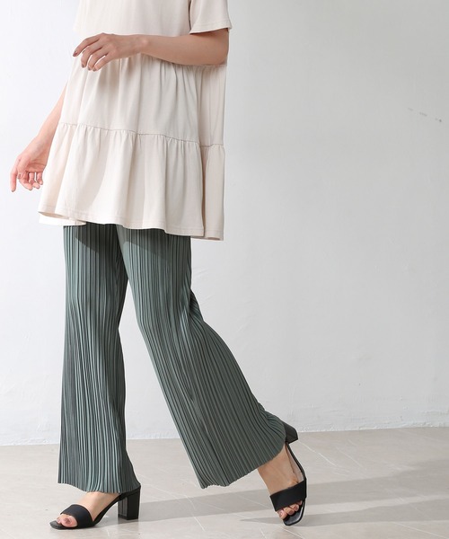 Honeys（ハニーズ）の「プリーツパンツ（その他パンツ・レディース・ブラック/ベージュ/ブラウン/グリーン/グリーン系その他/グレー/アイボリー/ブルー系その他/ピンク系その他・LL/S/M/L）」の6枚目の写真