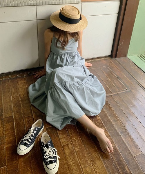 mangata(モンガータ)の「Ninette cami onepiece(ワンピース・レディース・ホワイト/ブルー・FREE)」の9枚目の写真