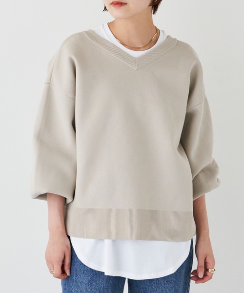 A・I・C エーアイシー カットソーカーディガン 肩開き アイボリー M