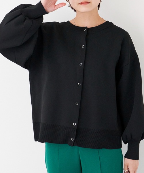 AIC.(エーアイシー)の「2wayダンボールニットカーディガン(カーディガン/ボレロ・レディース・ブラック/ベージュ/グリーン/ピンク/イエロー/レッド/ナチュラル/パープル/ライトグレー・FREE)」の20枚目の写真