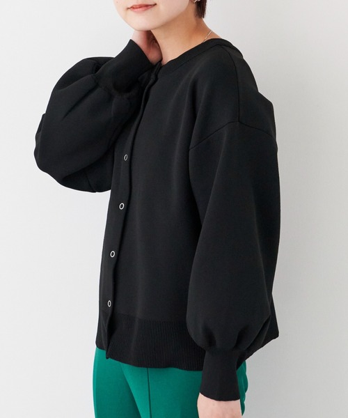 AIC.(エーアイシー)の「2wayダンボールニットカーディガン(カーディガン/ボレロ・レディース・ブラック/ベージュ/グリーン/ピンク/イエロー/レッド/ナチュラル/パープル/ライトグレー・FREE)」の15枚目の写真