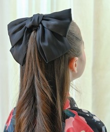 サテンリボンバレッタ