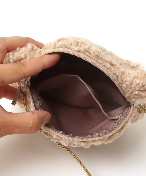 BREEZE（ブリーズ）の「プードルファーポシェット（ショルダーバッグ・キッズ・グレー/アイボリー・FREE）」の13枚目の写真